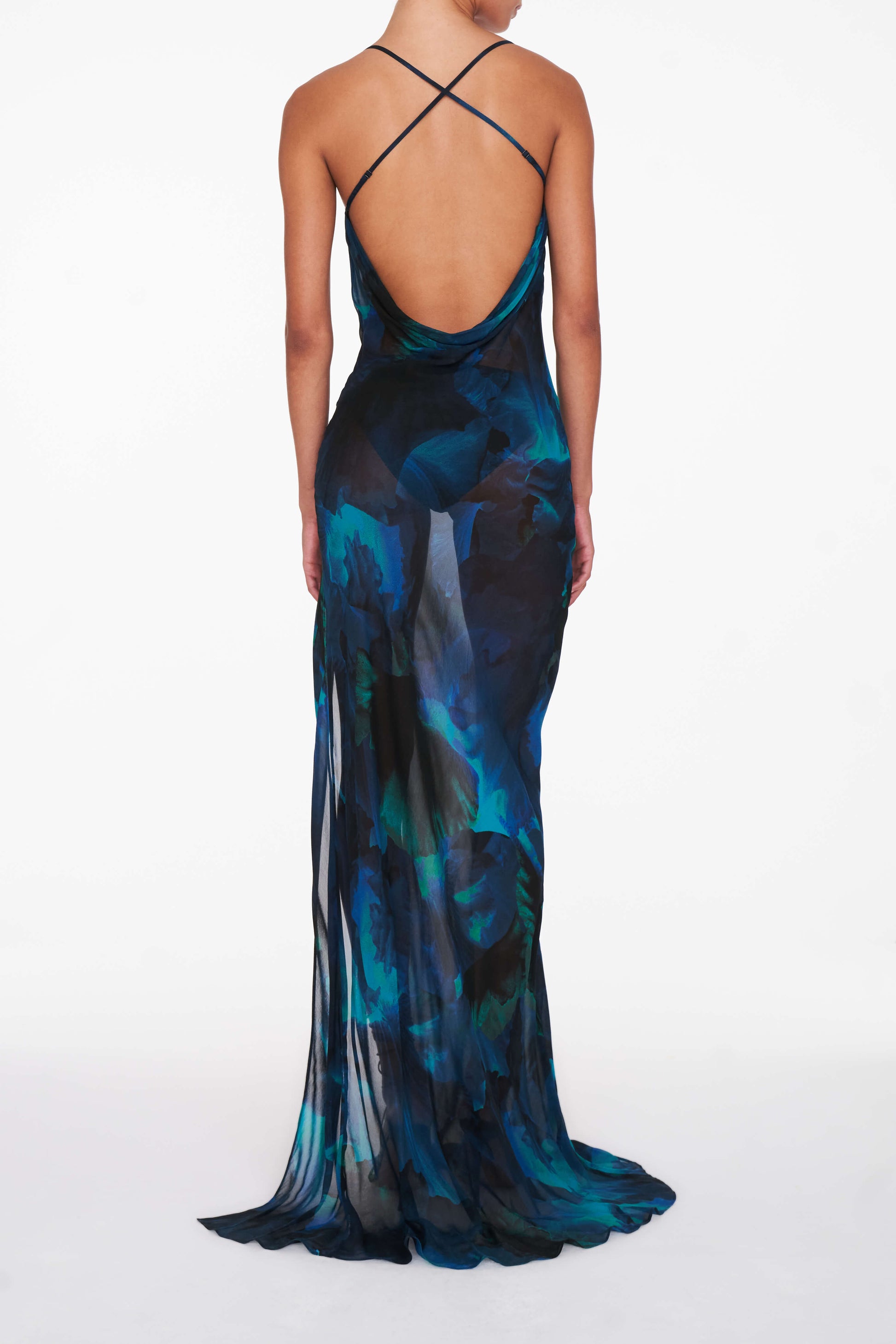 Elegant Rafinha Dress for Women with Asymmetric Neckline and Plunge Back – Bias Cut Evening Dress 3